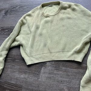 Reformation cropped top sage green